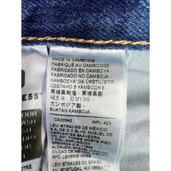 Levis Premium Baggy Dad Jeans Womens 31 Blue Medium Wash High Rise Denim Wide - Picture 10 of 16